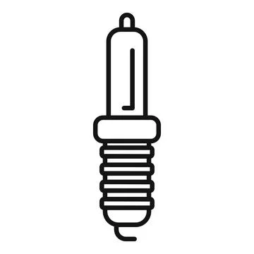 Car spark plug engine ignition system component icon Stock Illustration