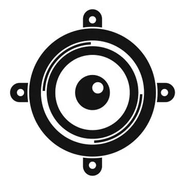 Car speaker icon, simple style Stock Illustration