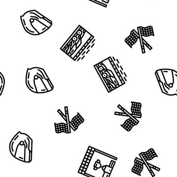 Car speed auto race vector seamless pattern Stock Illustration