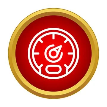 Car speed dashboard indicator measuring velocity Illustrazione stock