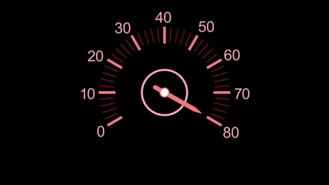 Car speed meter isolated animation, Vehicle needle analog animated 스톡 동영상 336912742