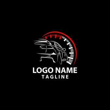 Car speed meter logo design vector Stock Illustration