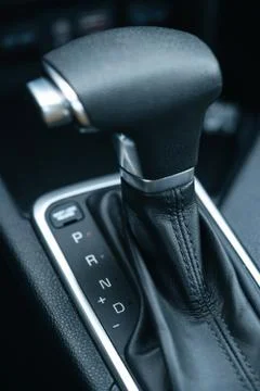 Car speed shift lever. The interior inside the car. Automatic transmission. Stock Photos