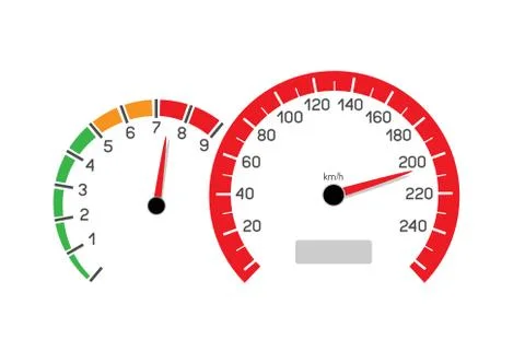 Car speeding limit Stock Illustration