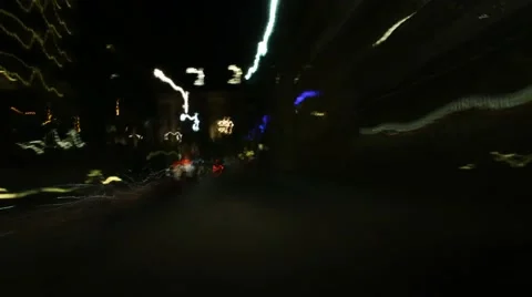 Car speeding through city. Stock Footage 64709369