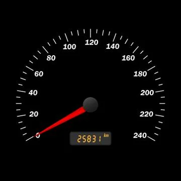 Car speedomete Stock Illustration