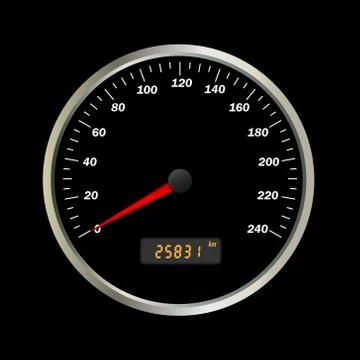 Car speedomete Stock Illustration