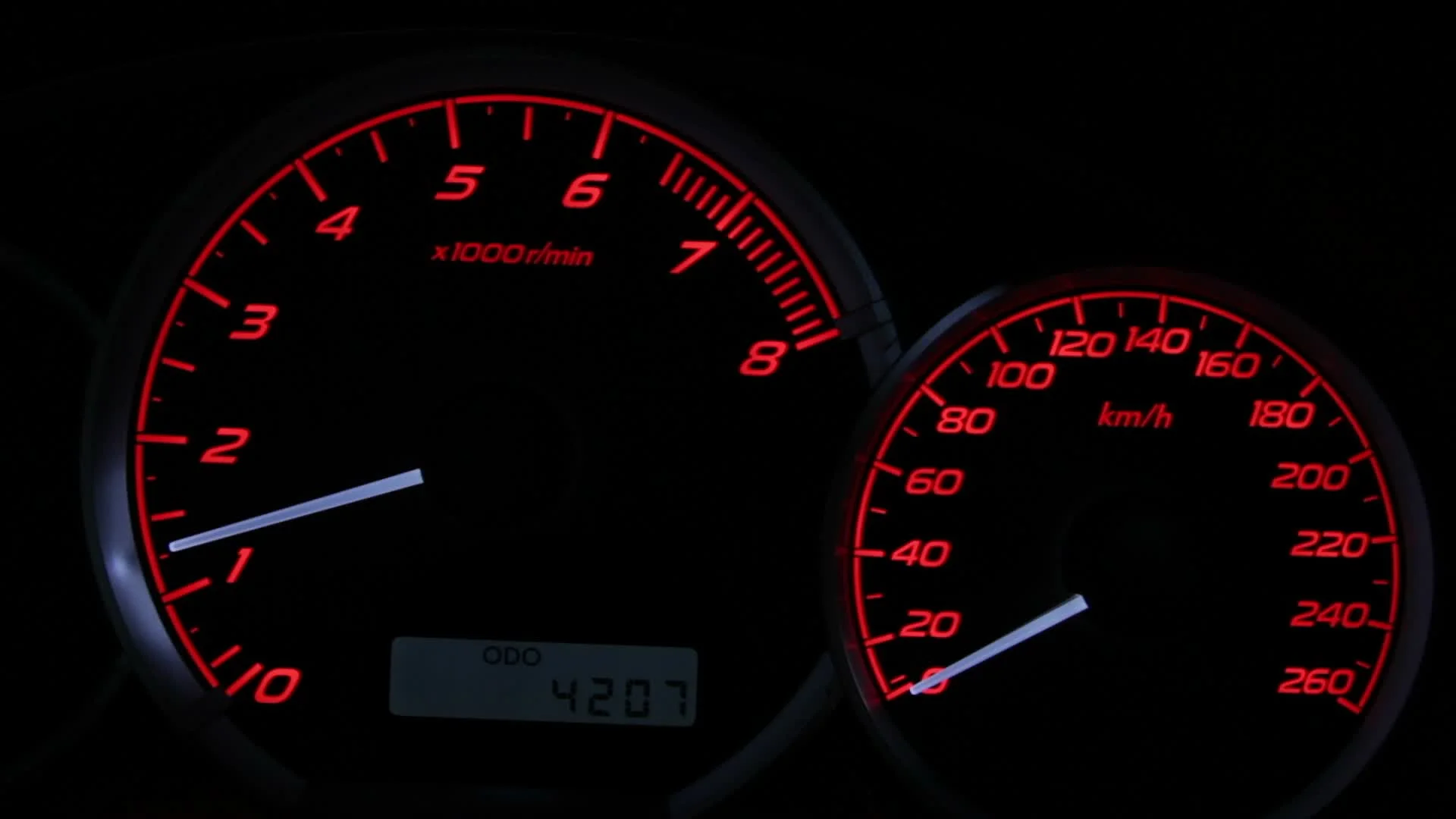 Car speedometer and tach ~ Video Clip #12054447  Pond5