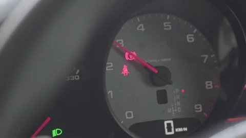 Car speedometer closeup. Car interior. Stock Footage 136393008