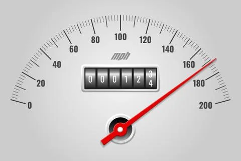Car Speedometer Dashboard. Vector illustration. Stock Illustration