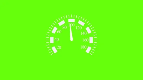 Car speedometer dial with needle pointing minimalist animation Stock Footage 337181564
