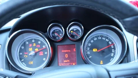 Car Speedometer, Digital screen equipment, Lighting equipment Stock Footage 91227450