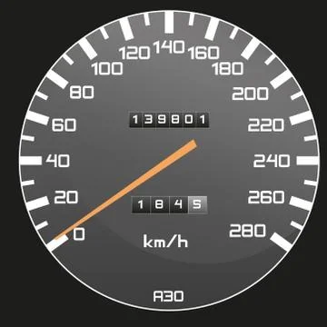 Car speedometer Stock Illustration