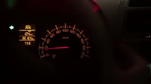 Car speedometer indicator Video stock 74657843