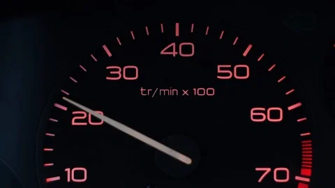 Car speedometer as it accelerates Stock Footage 98783060