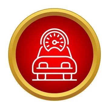 Car speedometer measuring speed performance icon design Stock Illustration