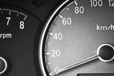 Car speedometer monochrome Stock Photos