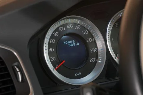 Car speedometer 库存照片
