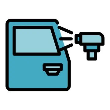 Car sprayer icon vector flat Stock Illustration