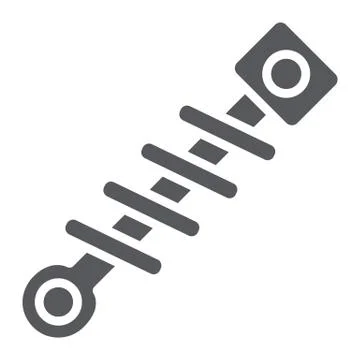 Car spring glyph icon, auto and repair, absorber sign, vector graphics, a solid Stock Illustration
