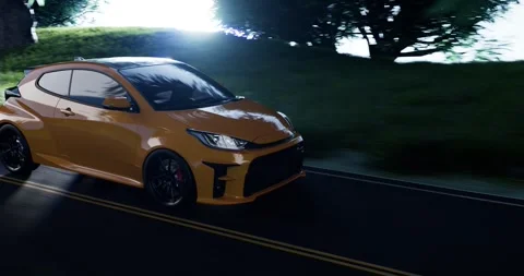 Car on a spring trip Vídeo Stock 328321768