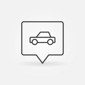 Car in square pin Stock Illustration