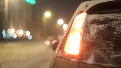 The car is standing with a crash Stock Footage 85320879