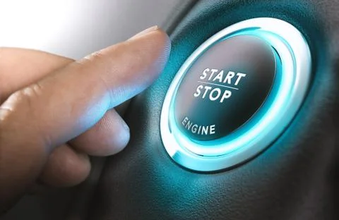 Car Start and Stop Button Stock Illustration