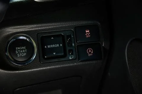 Car Start Stop Engine Button Stock Photos