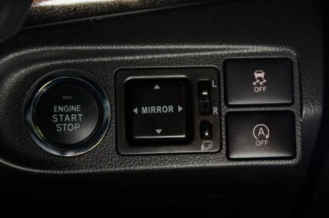 Car Start Stop Engine Button Stock Photos
