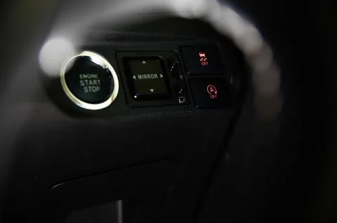 Car Start Stop Engine Button Stock Photos