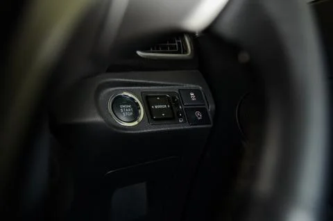 Car Start Stop Engine Button Stock Photos