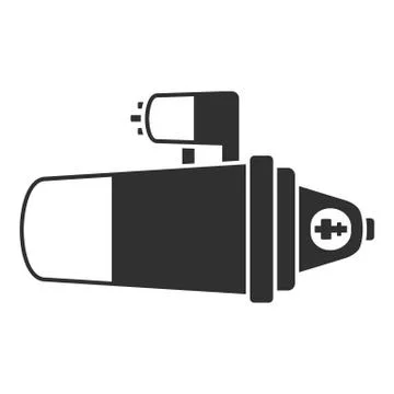 Car starter icon, simple style Illustrazione stock