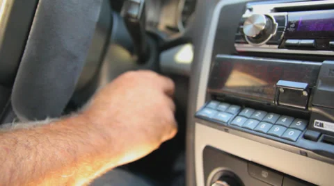 Car starting Engine Keyswitch shot Stock Footage 30193864