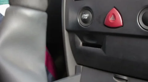 Car starts with a button 126 Stock Footage 56090648