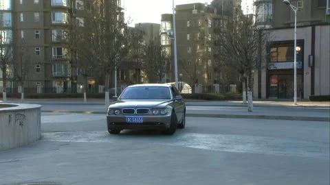 The car starts off Stock Footage 253773254