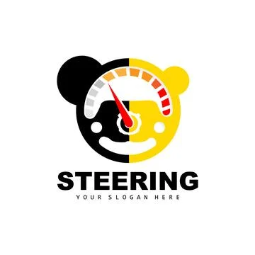 Car Steering Logo, Driver Vector, Transport Vehicle Design, Repair, Mainten.. Stock Illustration