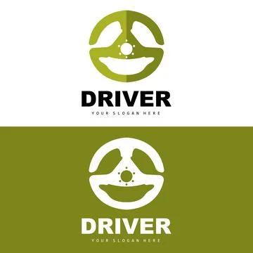 Car Steering Logo, Driver Vector, Transport Vehicle Design, Repair, Mainten.. Stock Illustration