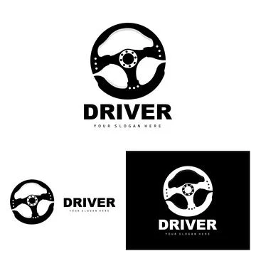 Car Steering Logo, Driver Vector, Transport Vehicle Design, Repair, Mainten.. Stock Illustration
