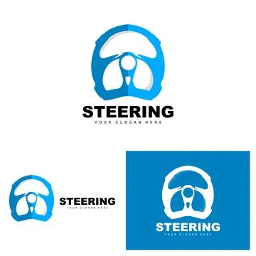 Car Steering Logo, Driver Vector, Transport Vehicle Design, Repair, Mainten.. Stock Illustration