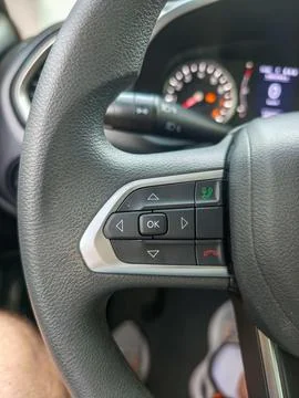 Car Steering Wheel Controls Stock Photos
