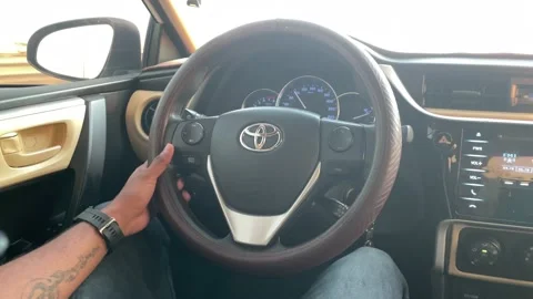 Car Steering wheel Stock Footage 233854942