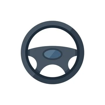 Car steering wheel icon flat vector. Auto sport Illustration