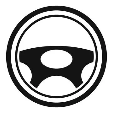Car steering wheel icon simple . Auto sport Illustration