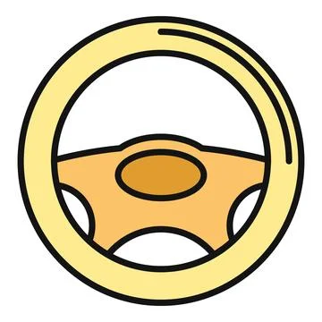 Car steering wheel icon user interface element イラスト素材