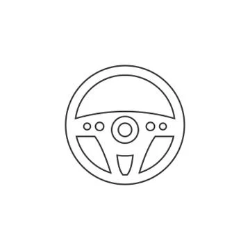 Car steering wheel icon. Vector illustration, flat design. Stock Illustration