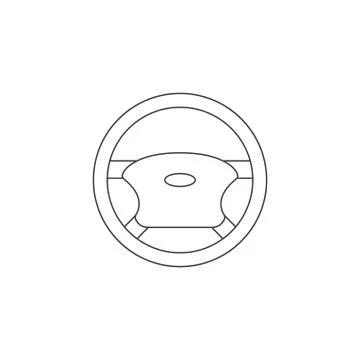 Car steering wheel icon. Vector illustration, flat design. Stock Illustration