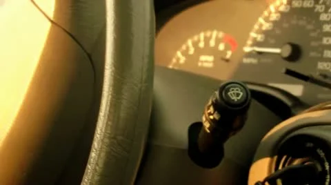 Car Steering Wheel &amp; Ignition (HD) Stock Footage 11287277
