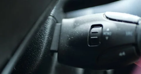 Car Steering Wheel Right Control Adjusted Radio Selector Volume Increase Video stock 321807831