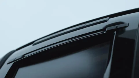 Car Stereo CD Player Compact Disc Ejecting with Mechanical Audio, Close-up Stock Footage 325907761